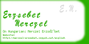 erzsebet merczel business card